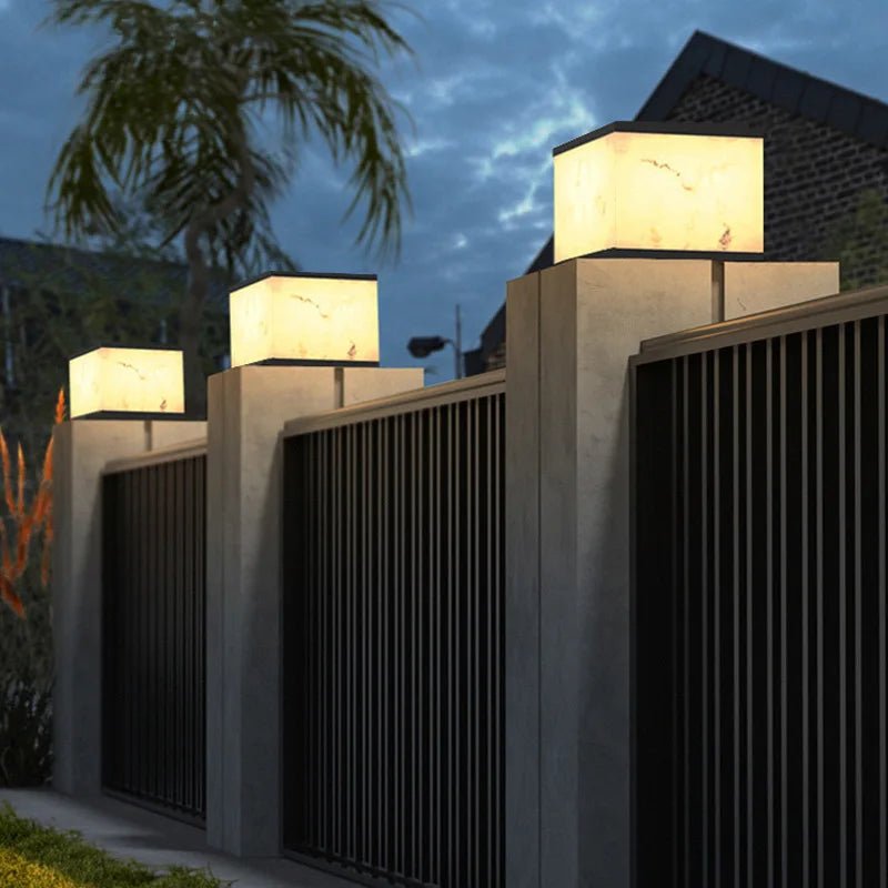 Outdoor Waterproof Laminated Marble LED Lawn Lamp - Hans Lumiere