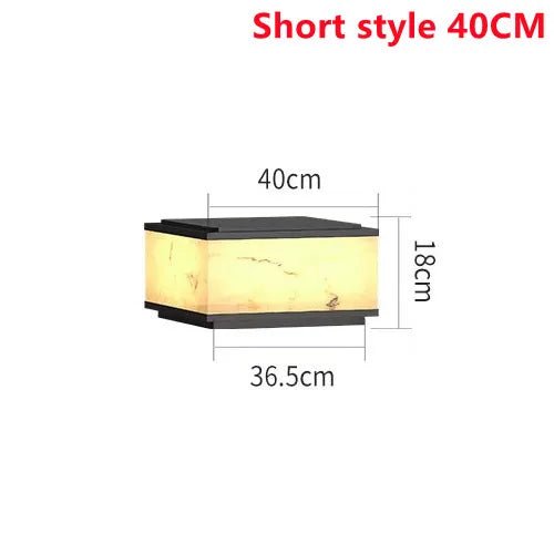 Outdoor Waterproof Laminated Marble LED Lawn Lamp - Hans Lumiere