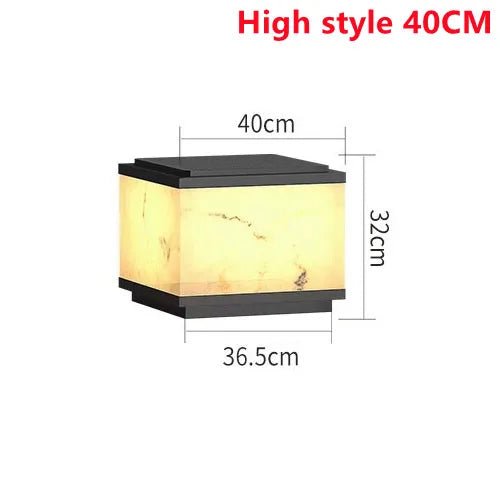 Outdoor Waterproof Laminated Marble LED Lawn Lamp - Hans Lumiere