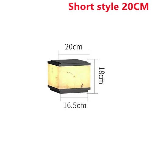 Outdoor Waterproof Laminated Marble LED Lawn Lamp - Hans Lumiere