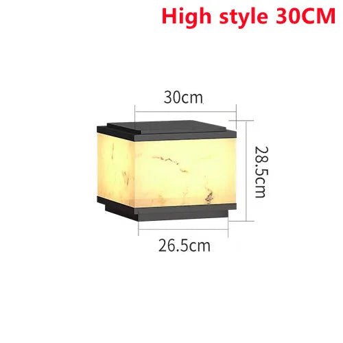 Outdoor Waterproof Laminated Marble LED Lawn Lamp - Hans Lumiere