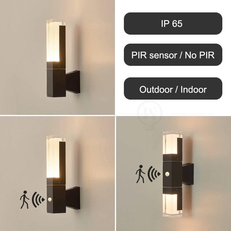 Outdoor Waterproof LED Wall Light With Pir Sensor - Hans Lumiere