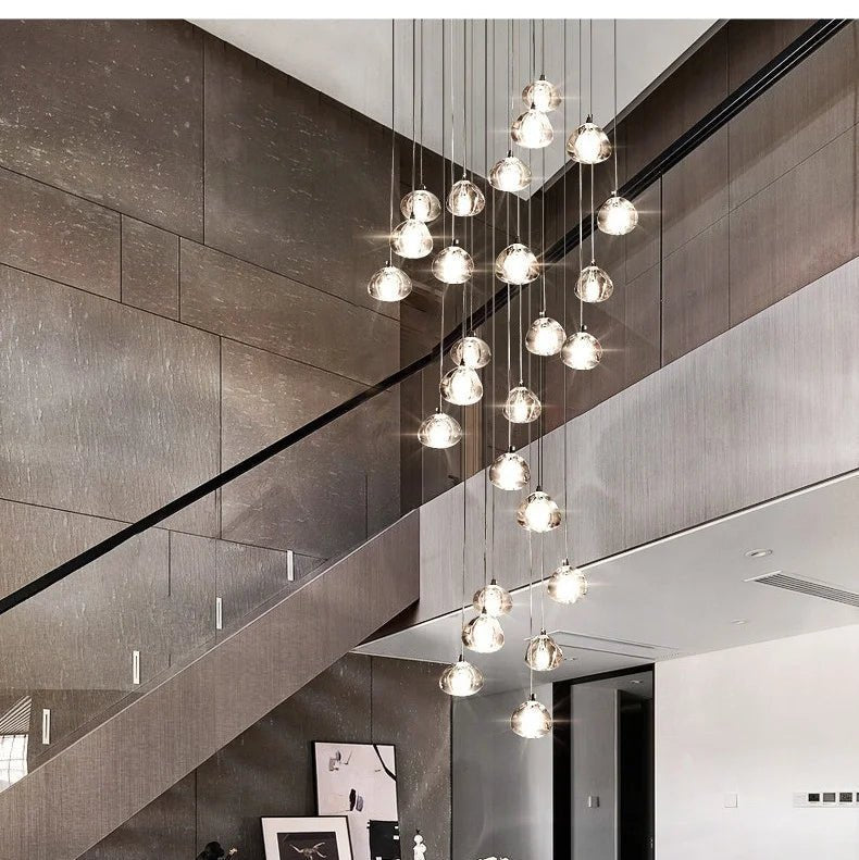 Peach Shape Multi Head Crystal LED Ceiling Chandeliers - Hans Lumiere