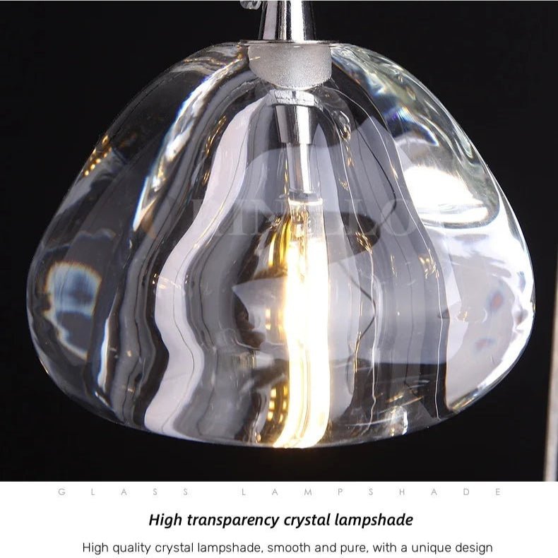 Peach Shape Multi Head Crystal LED Ceiling Chandeliers - Hans Lumiere