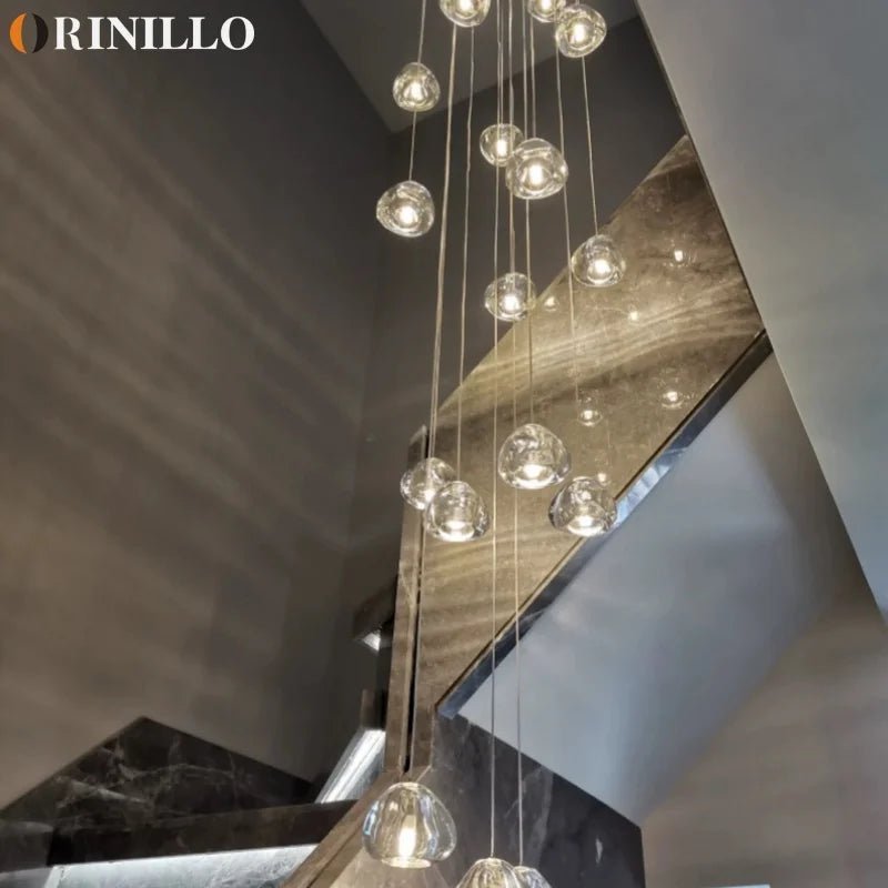 Peach Shape Multi Head Crystal LED Ceiling Chandeliers - Hans Lumiere