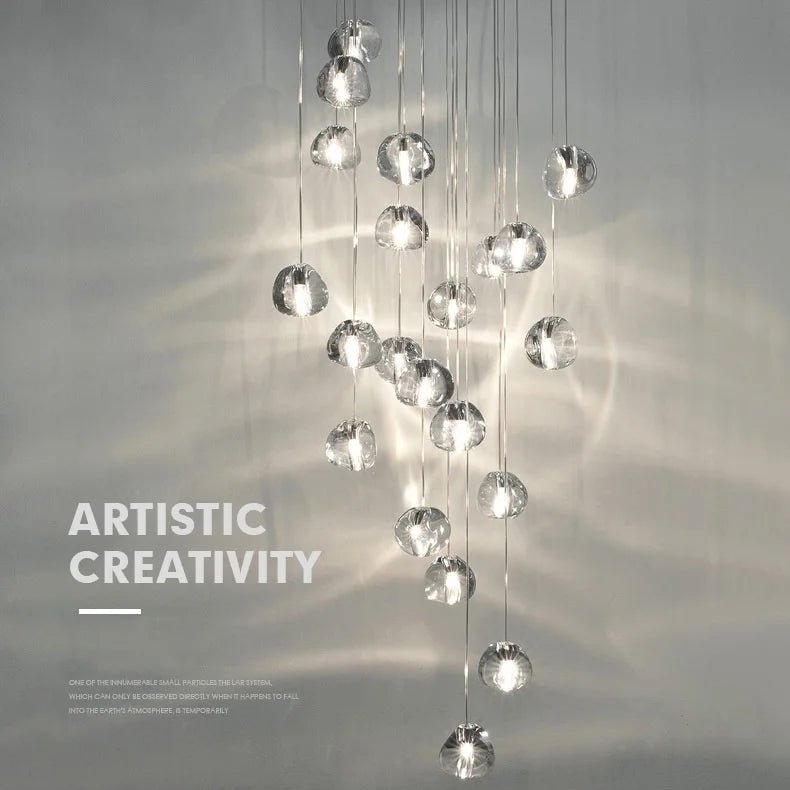 Peach Shape Multi Head Crystal LED Ceiling Chandeliers - Hans Lumiere