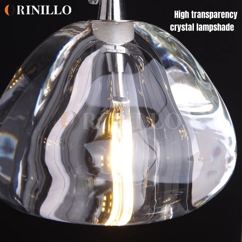 Peach Shape Multi Head Crystal LED Ceiling Chandeliers - Hans Lumiere
