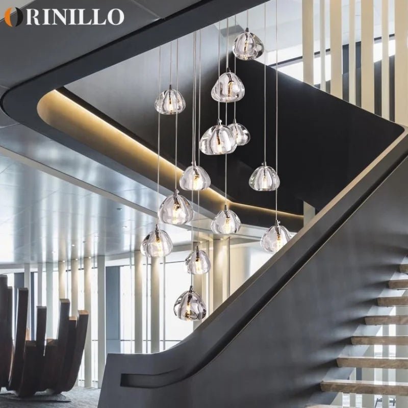 Peach Shape Multi Head Crystal LED Ceiling Chandeliers - Hans Lumiere