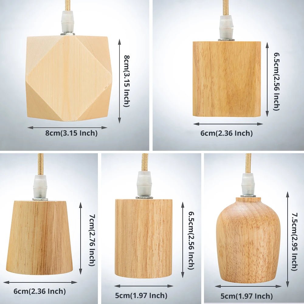 Personality Loft Lights 1PCS Wooden Pendant Light - Hans Lumiere