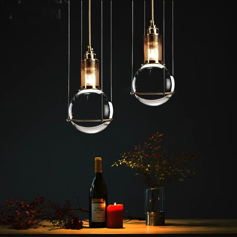 Postmodern Crystal Ball LED Pendant Light - Hans Lumiere