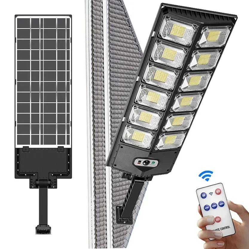 Powerful Solar Outdoor 504 LED Street Lamp With Motion Sensor - Hans Lumiere