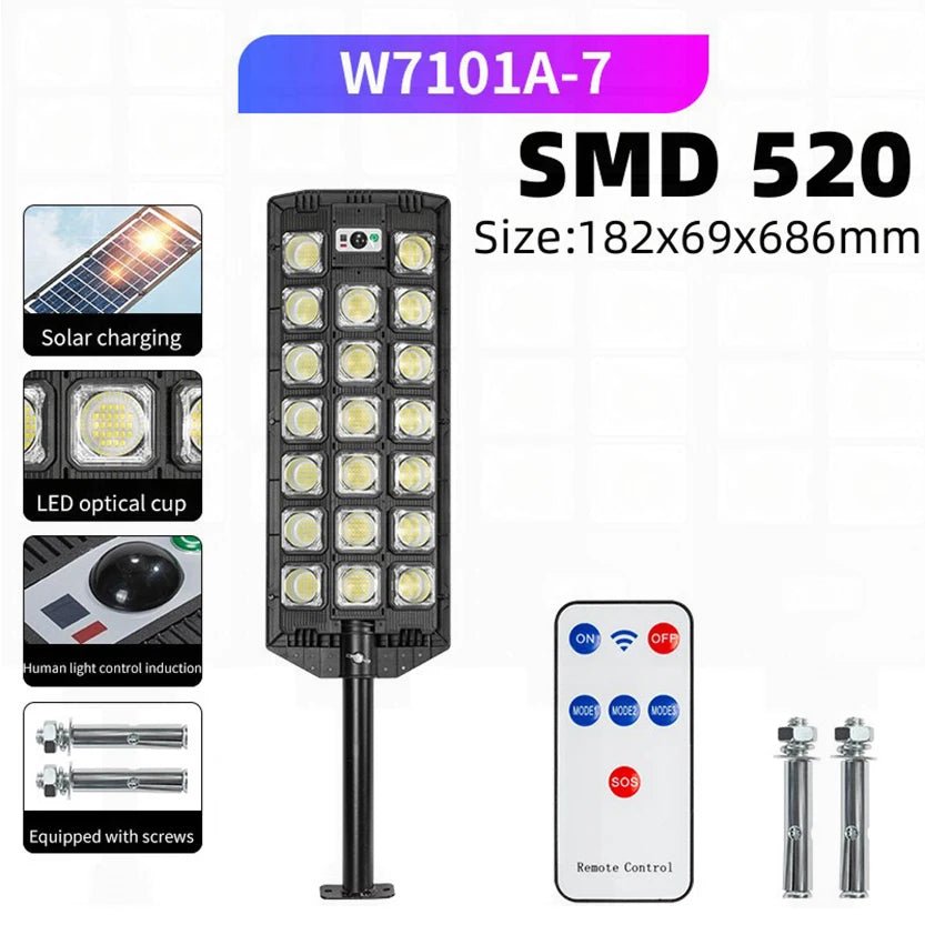 Powerful Super Bright Outdoor Solar LED Street Lamp With Motion Sensor - Hans Lumiere