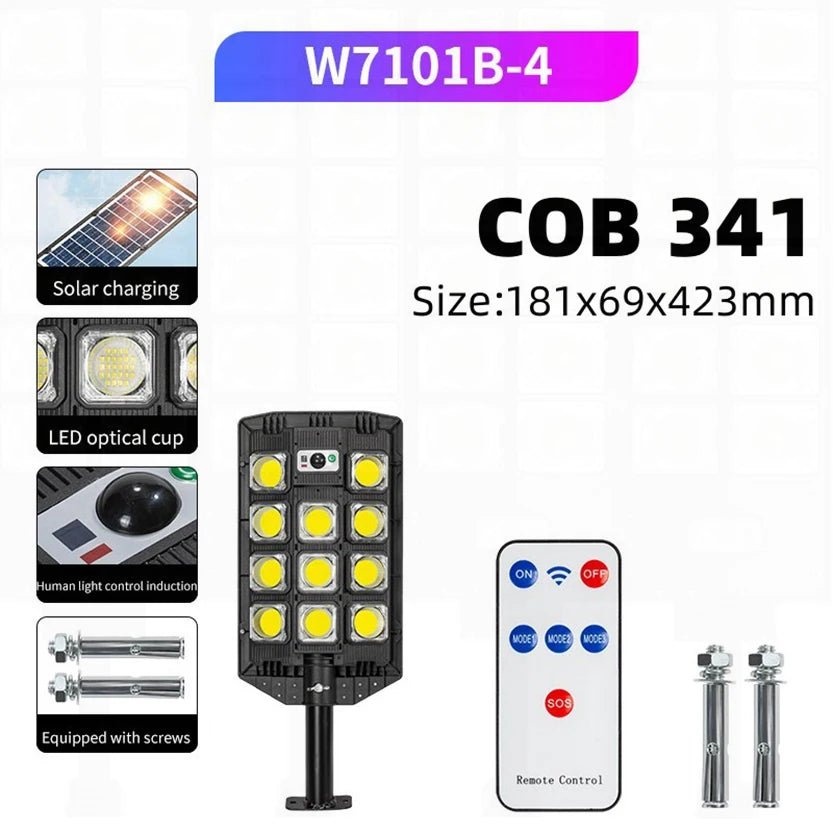 Powerful Super Bright Outdoor Solar LED Street Lamp With Motion Sensor - Hans Lumiere