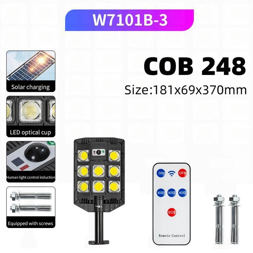 Powerful Super Bright Outdoor Solar LED Street Lamp With Motion Sensor - Hans Lumiere