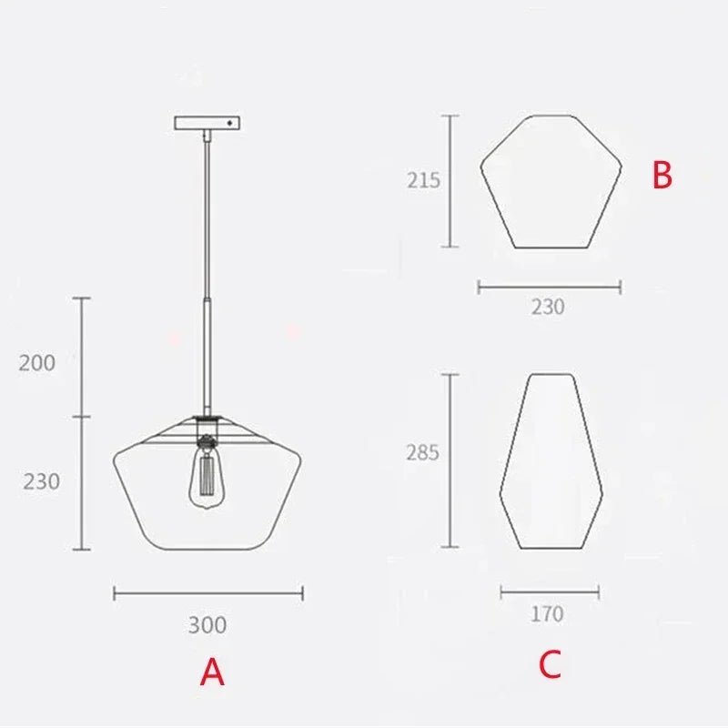 Premium Transparent Amber Glass Chandelier - Hans Lumiere