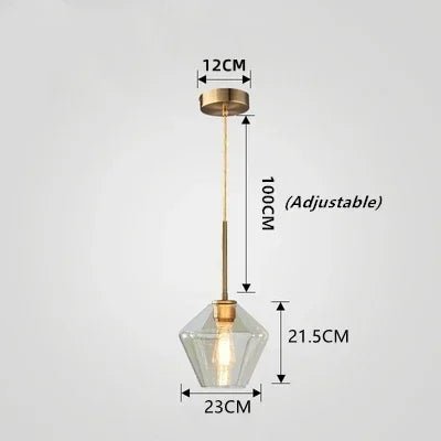 Premium Transparent Amber Glass Chandelier - Hans Lumiere
