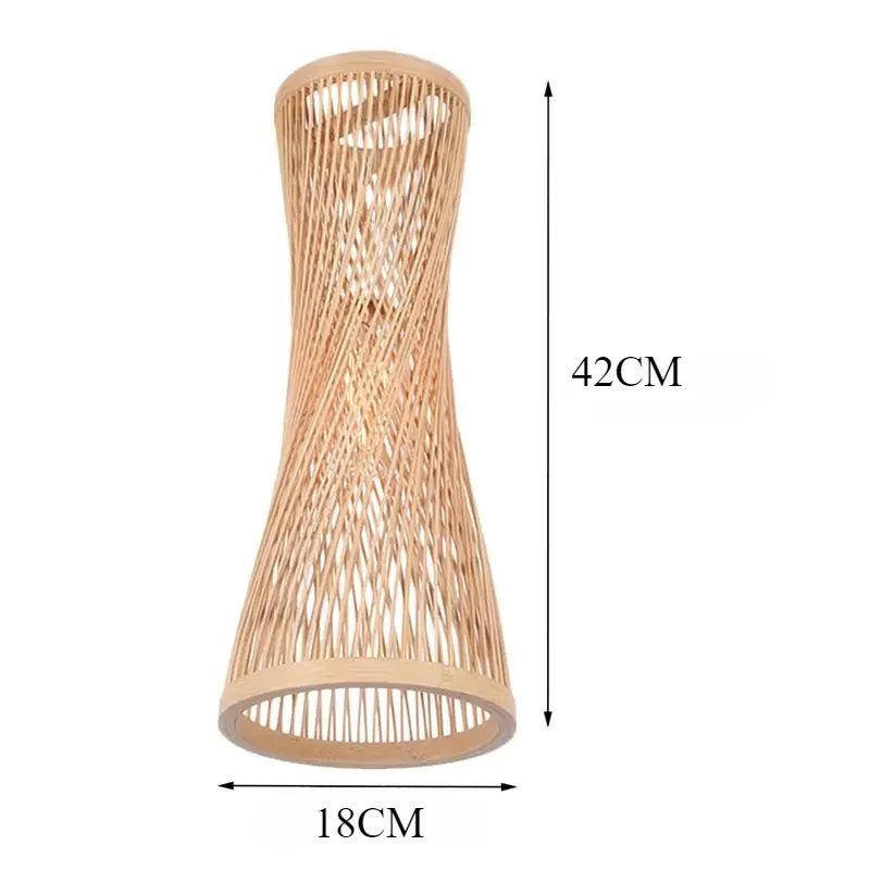 Rattan Woven Japanese Bamboo Hanging Light - Hans Lumiere