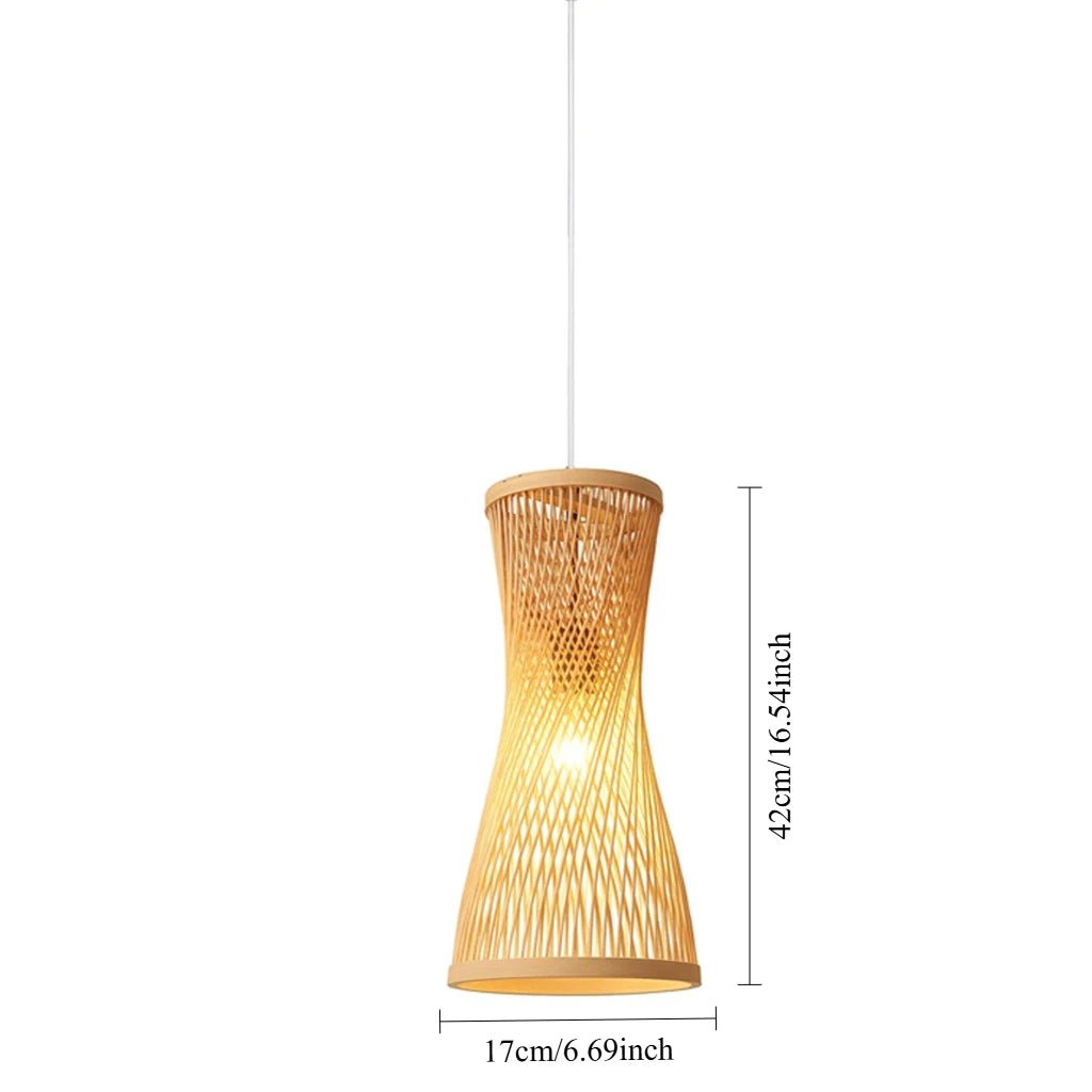 Rattan Woven Japanese Bamboo Hanging Light - Hans Lumiere