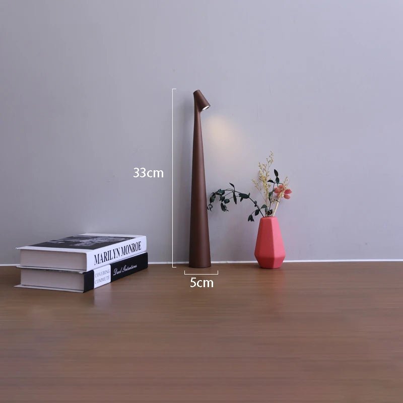Rechargeable LED Table Lamp with Touch Dimming, Cordless Minimalist Bedside & Desk Lamp - Hans Lumiere