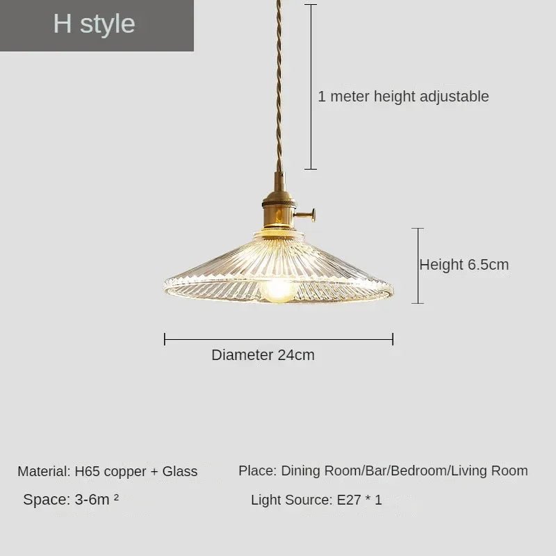 Retro All Copper American Style Pendant Light - Hans Lumiere