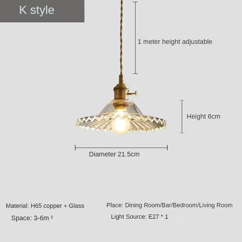 Retro All Copper American Style Pendant Light - Hans Lumiere