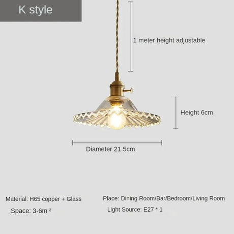 Retro All Copper American Style Pendant Light - Hans Lumiere