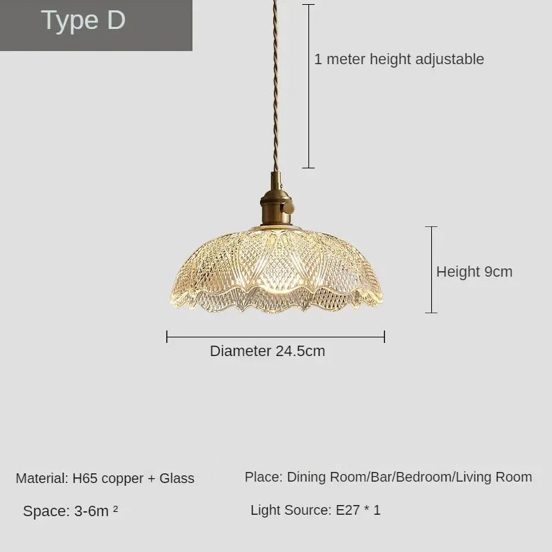 Retro All Copper American Style Pendant Light - Hans Lumiere