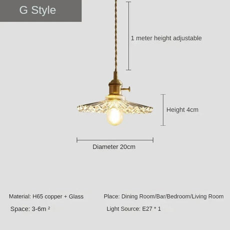 Retro All Copper American Style Pendant Light - Hans Lumiere