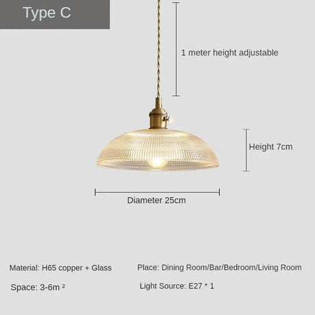 Retro All Copper American Style Pendant Light - Hans Lumiere
