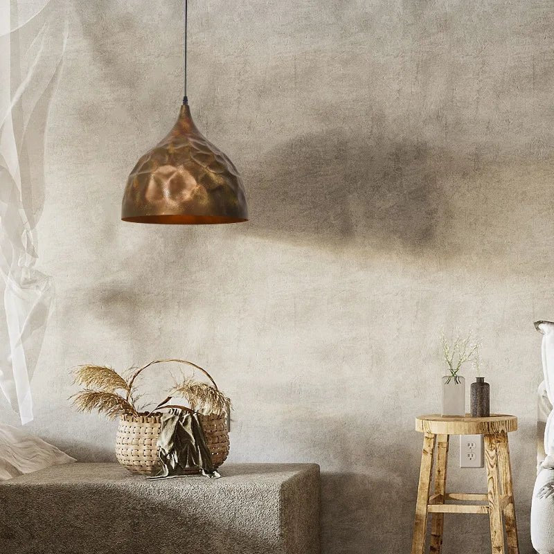 Retro Industrial Style Bronze LED Pendant Light - Hans Lumiere