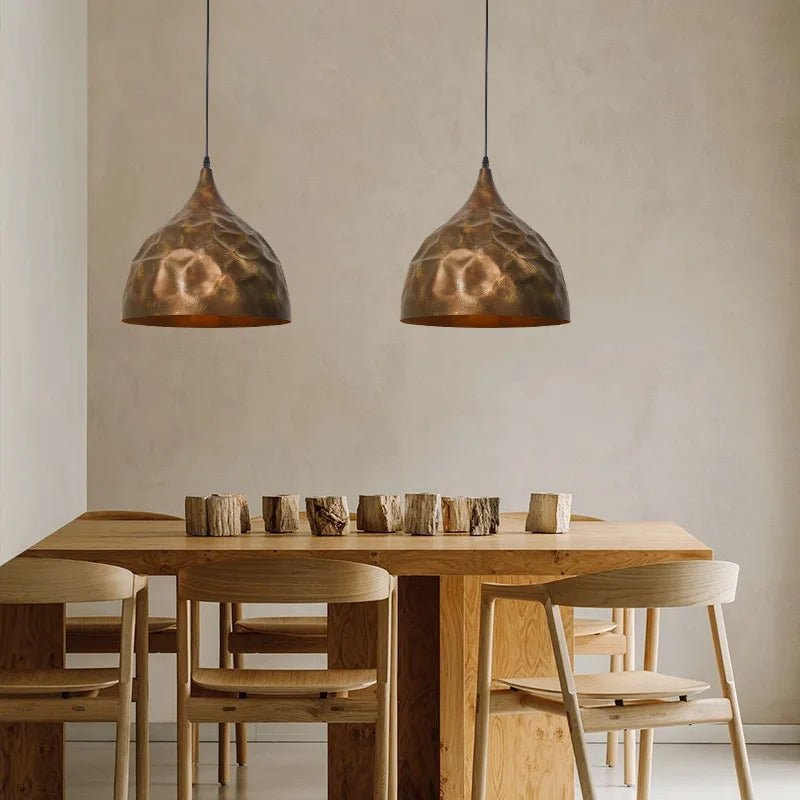 Retro Industrial Style Bronze LED Pendant Light - Hans Lumiere