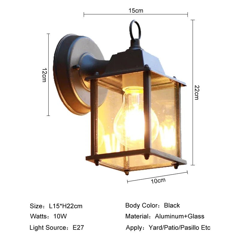 Retro Outdoor Wall Light Villa Garden Porch - Hans Lumiere