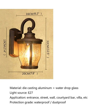 Retro Outdoor Wall Sconces Lights - Hans Lumiere
