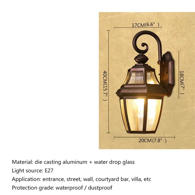 Retro Outdoor Wall Sconces Lights - Hans Lumiere