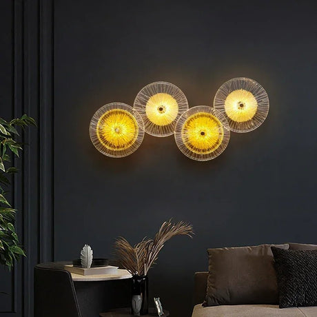 Round Crystal Wall Lamp with LED Lights - Hans Lumiere