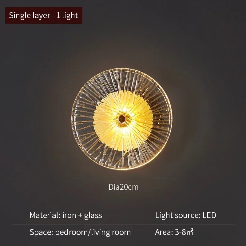 Round Crystal Wall Lamp with LED Lights - Hans Lumiere