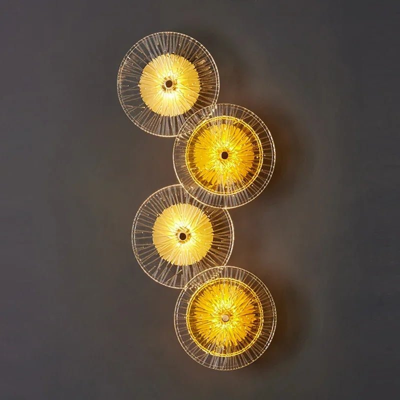 Round Crystal Wall Lamp with LED Lights - Hans Lumiere