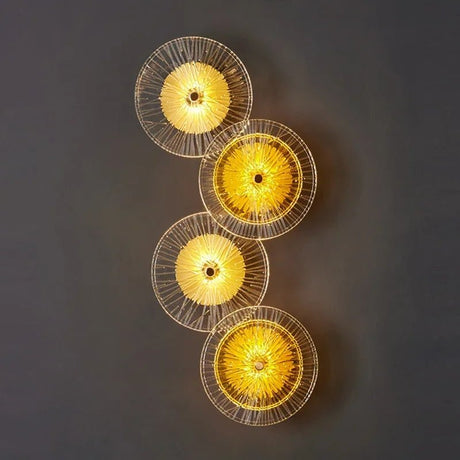 Round Crystal Wall Lamp with LED Lights - Hans Lumiere