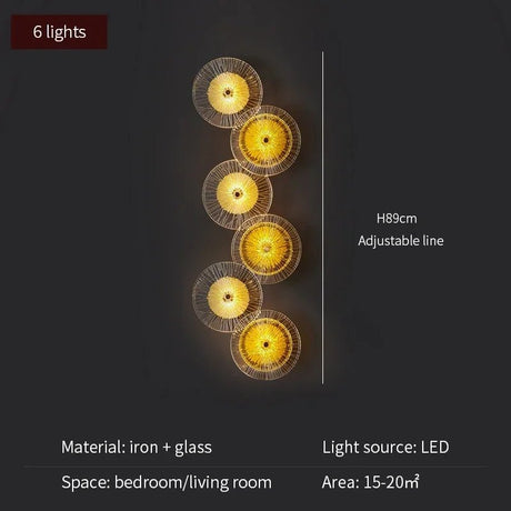 Round Crystal Wall Lamp with LED Lights - Hans Lumiere