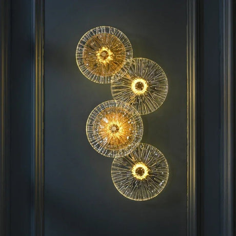 Round Crystal Wall Lamp with LED Lights - Hans Lumiere