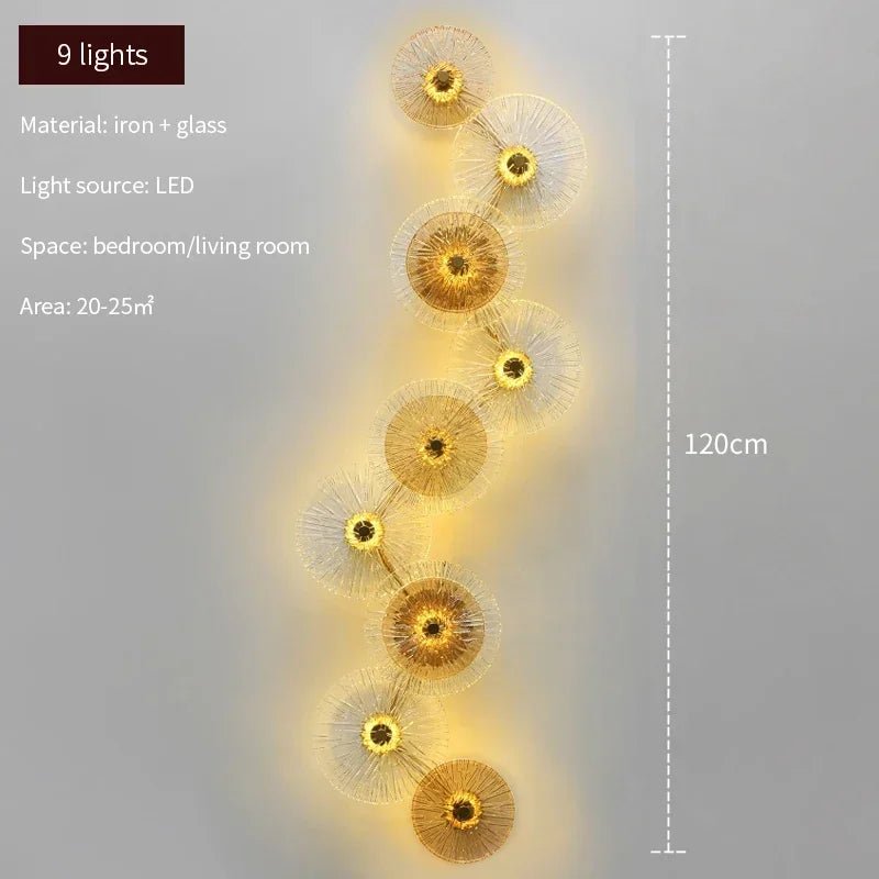 Round Crystal Wall Lamp with LED Lights - Hans Lumiere