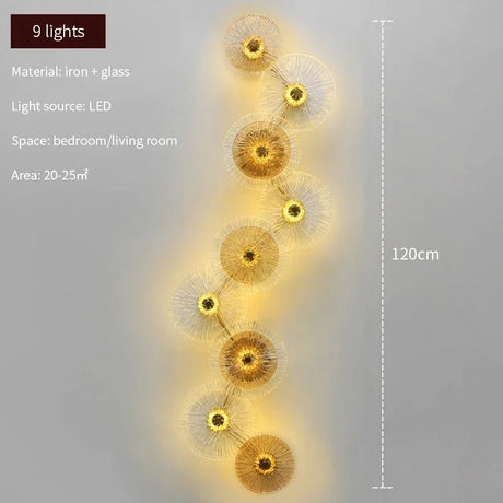 Round Crystal Wall Lamp with LED Lights - Hans Lumiere