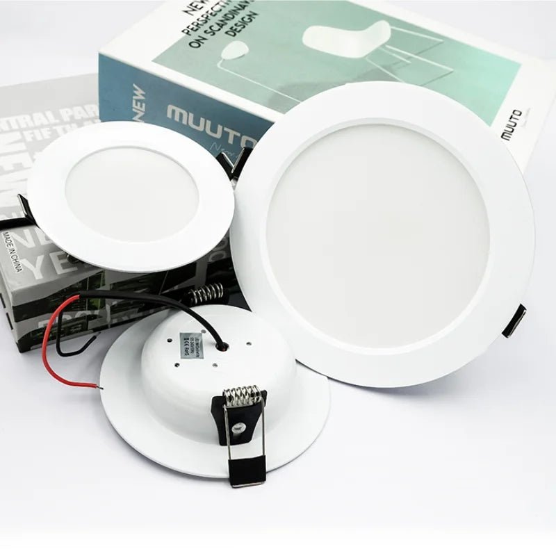 Round Recessed LED Downlight 5W to 18W, Warm or Cool White, 12V 24V 110V 220V, 1-10 Pack - Hans Lumiere