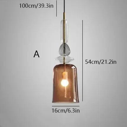 Scandinavian Macaron Stained Glass Chandelier - Hans Lumiere