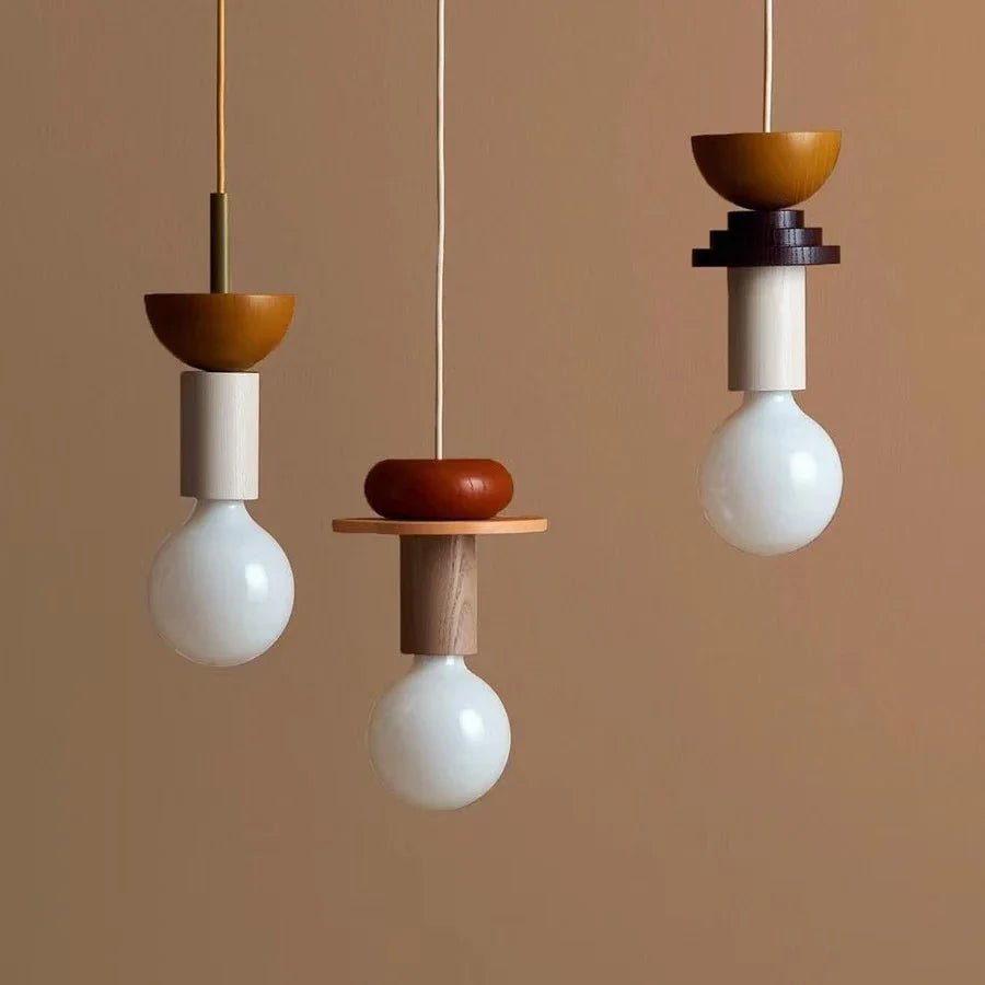 Scandinavian Wood LED Pendant Light – Kitchen Hanging Lamp - Hans Lumiere