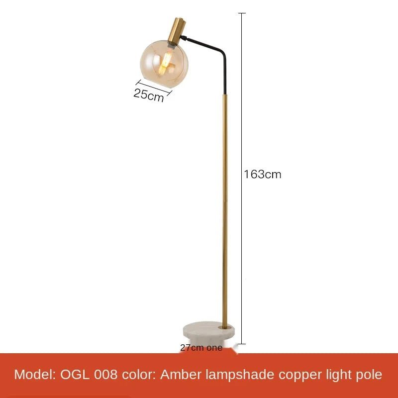 Simple Modern Glass LED Standing Lamp - Hans Lumiere