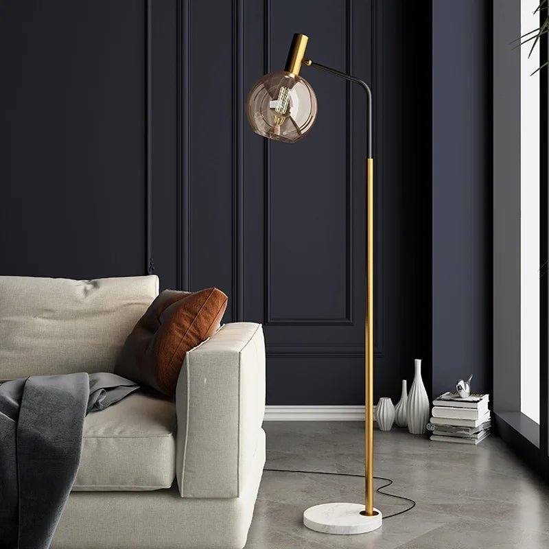 Simple Modern Glass LED Standing Lamp - Hans Lumiere