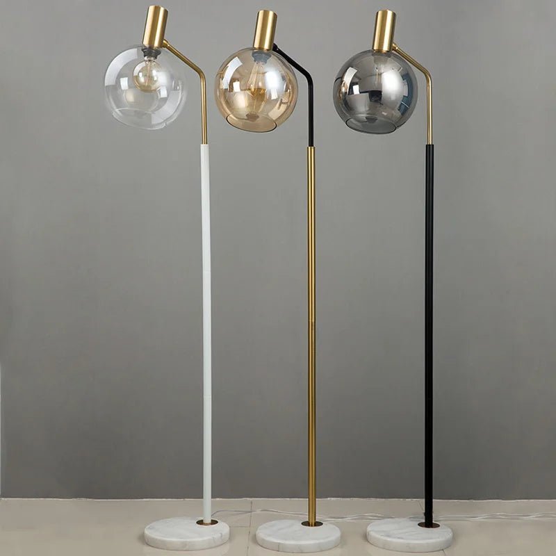 Simple Modern Glass LED Standing Lamp - Hans Lumiere