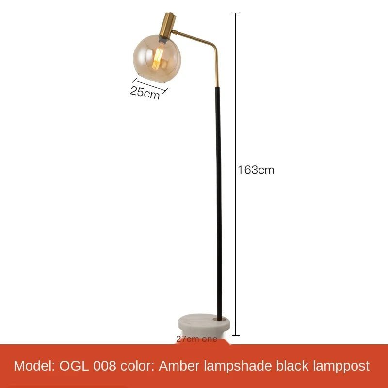 Simple Modern Glass LED Standing Lamp - Hans Lumiere