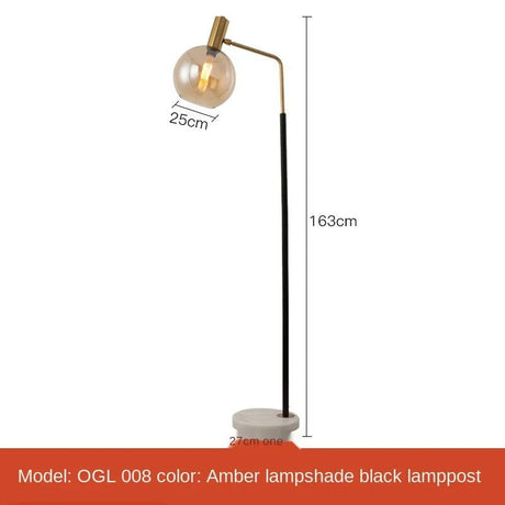 Simple Modern Glass LED Standing Lamp - Hans Lumiere